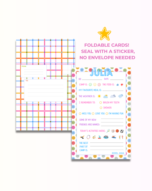 Foldable Smiley Face Fill-In Notepad