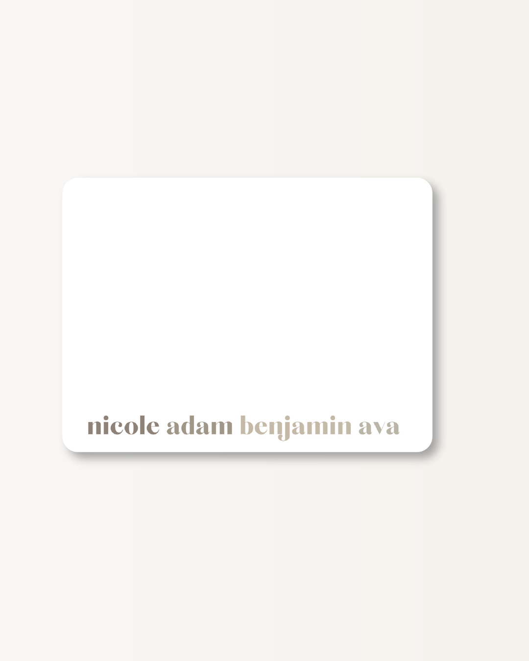 Beige Listed Stationery