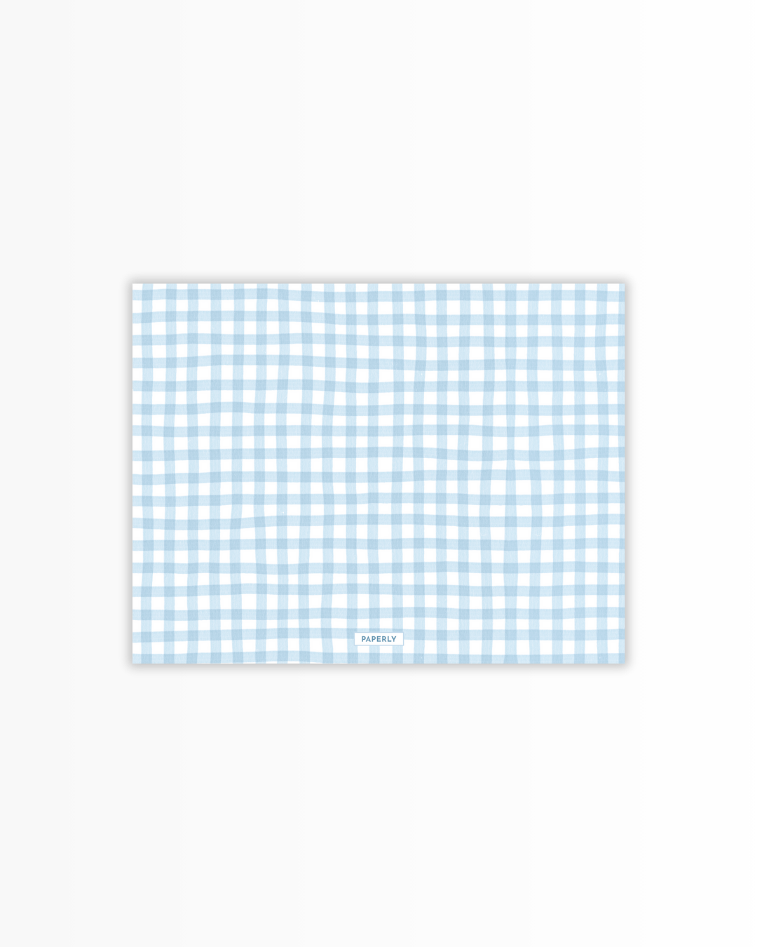 Blue Gingham Car Stationery