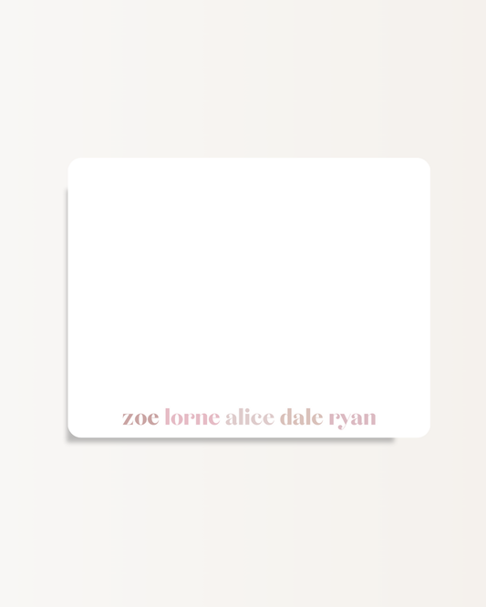 Floral List Stationery