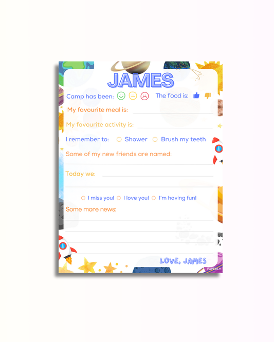 Galaxy Fill-In Notepad