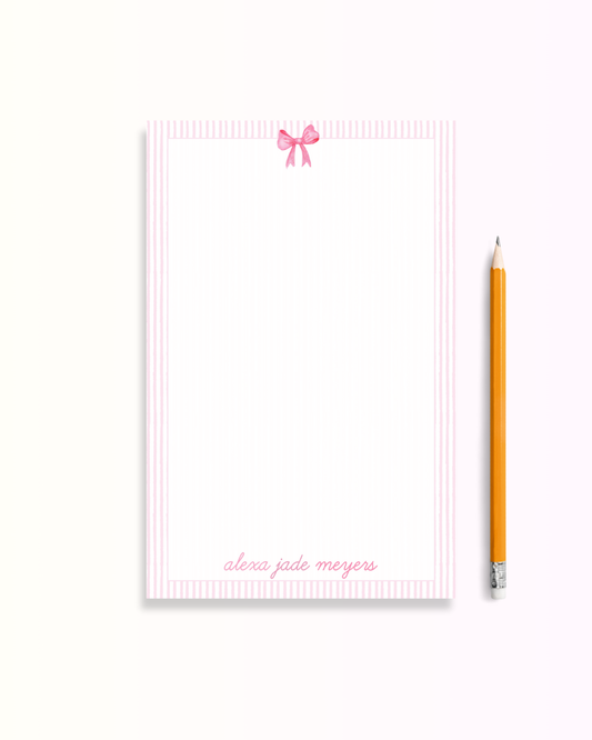 Tied In Pink Notepad