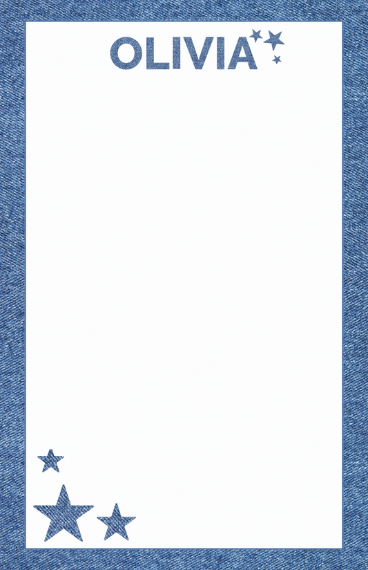 Denim Star Notepad