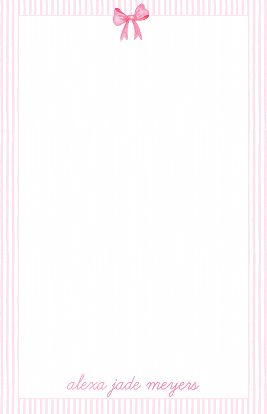 Tied In Pink Notepad