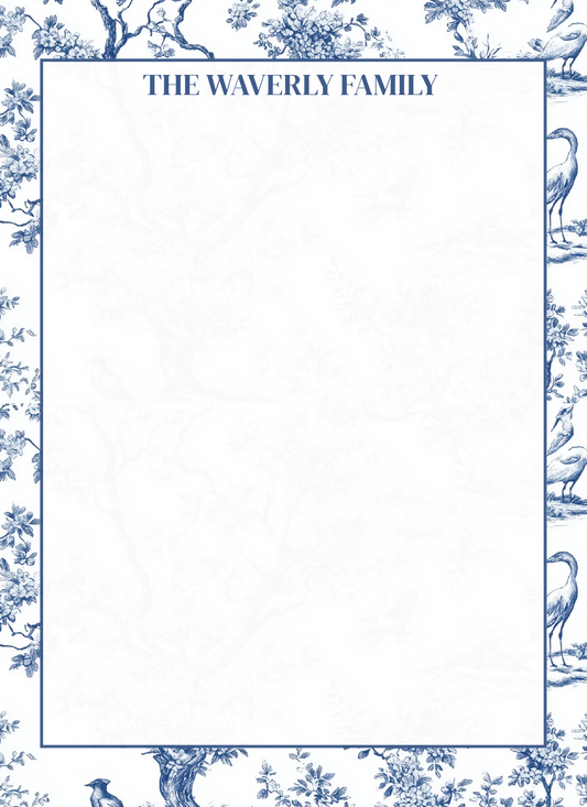 Toile Notepad - Blue