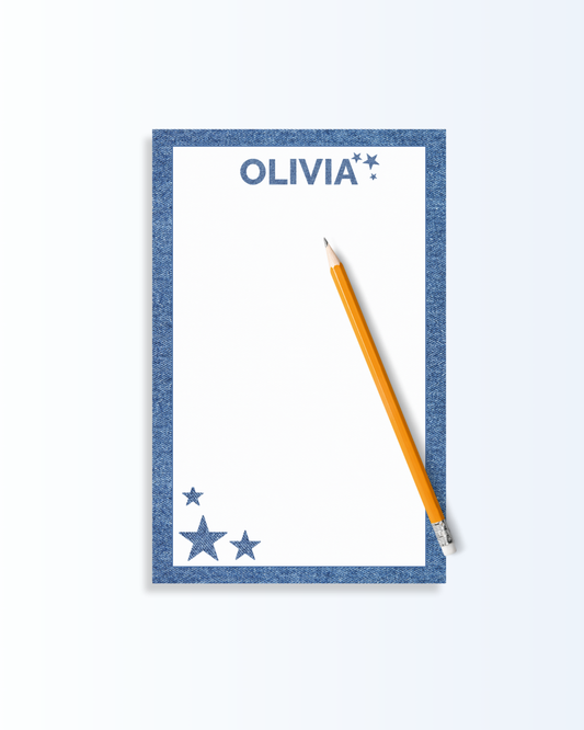Denim Star Notepad