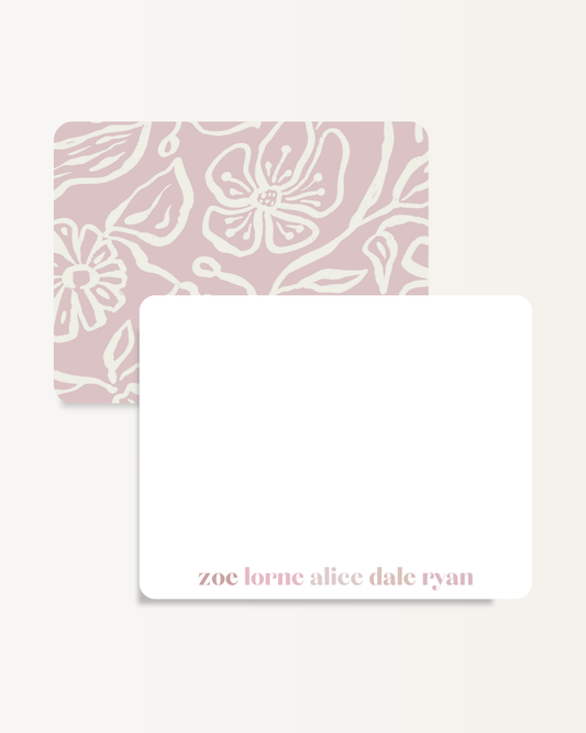 Floral List Stationery