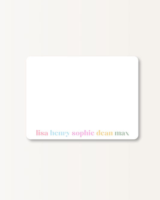 Pastel Listed Stationery