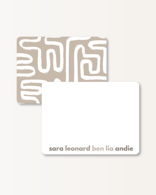 Beige Abstract Stationery