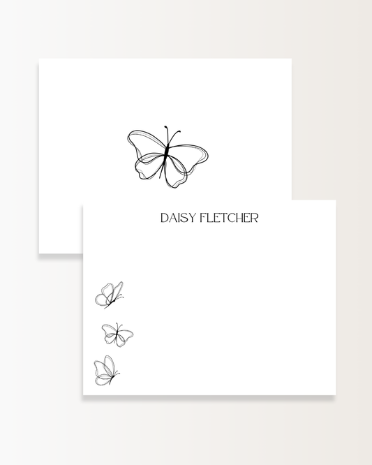 Black Butterfly Stationery