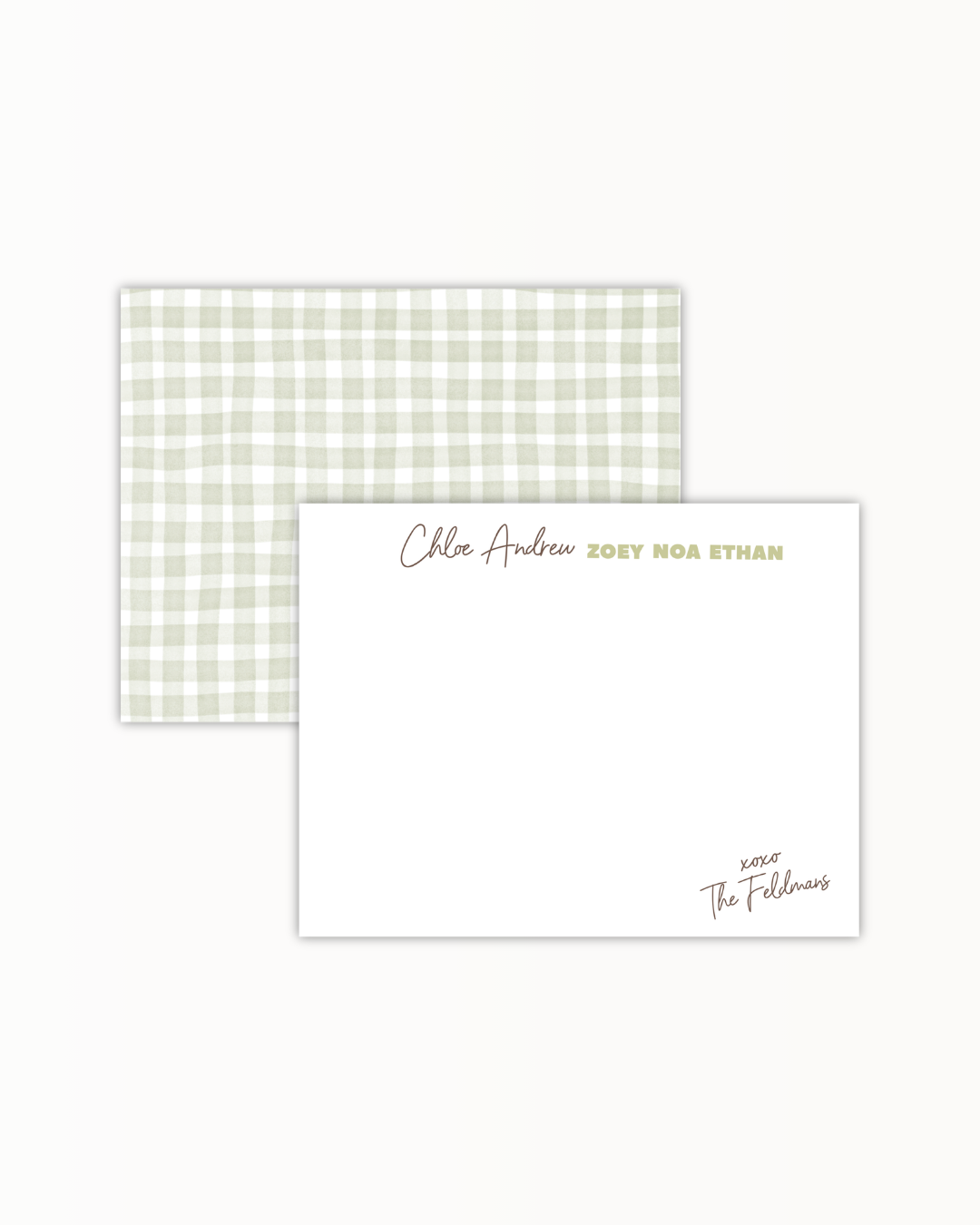 Green Gingham Set