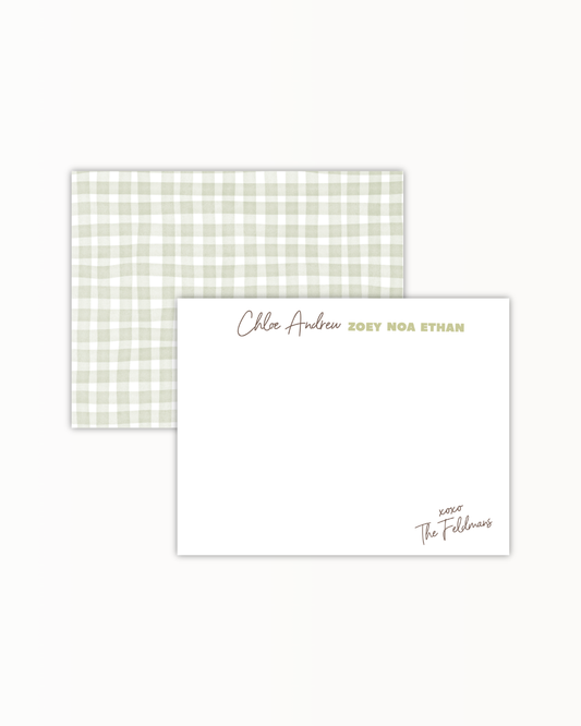 Green Gingham Set