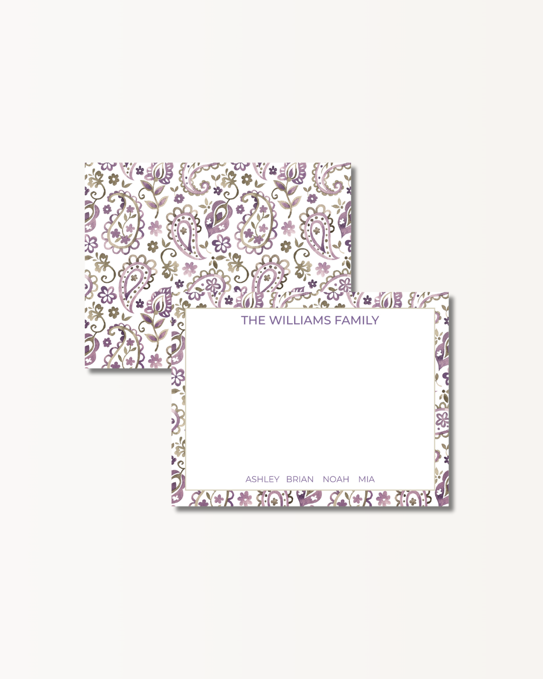Paisley Mauve Set