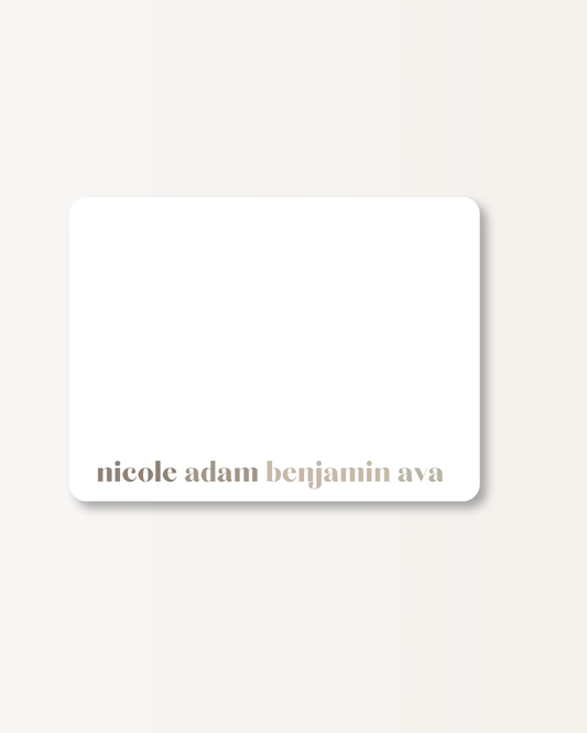 Beige Listed Stationery