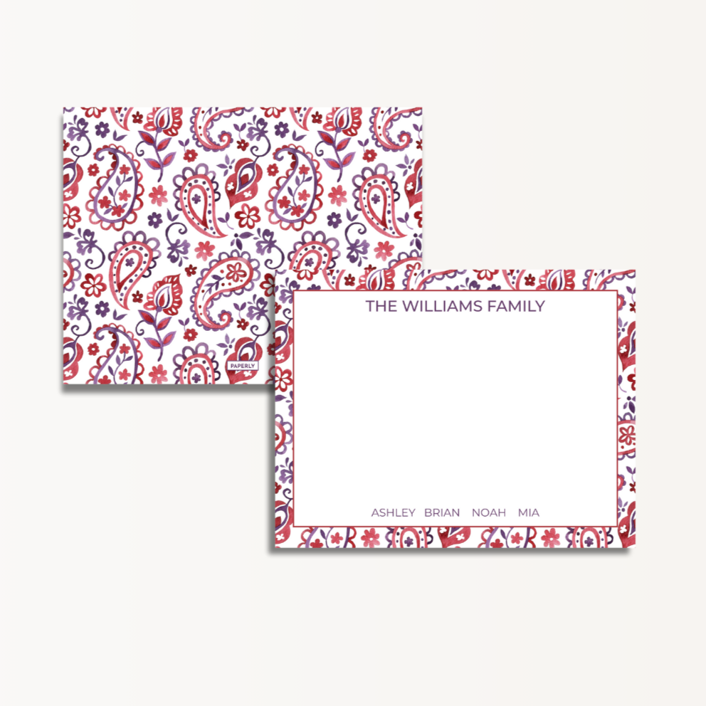 Paisley Red/Purple Set