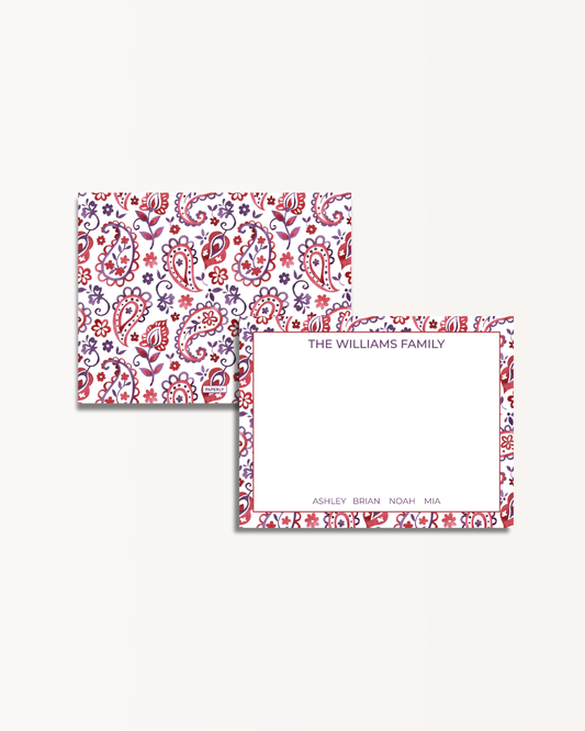 Paisley Red/Purple Set