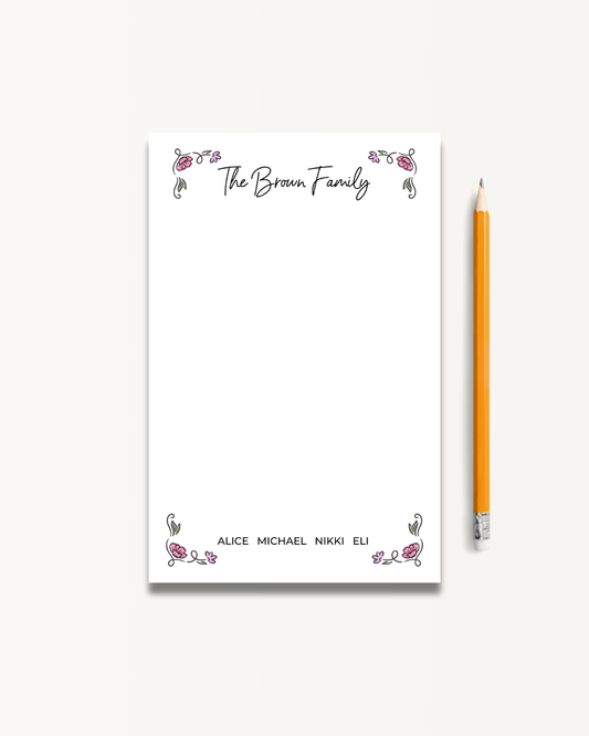 Whimsical Notepad - Pink