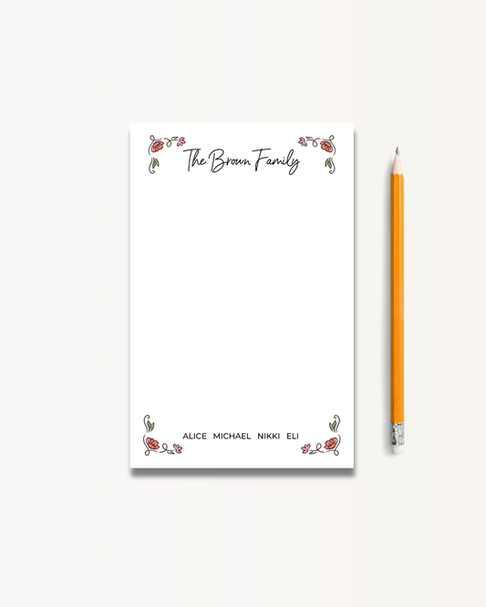 Whimsical Notepad - Red