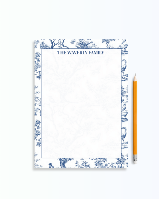 Toile Notepad - Blue